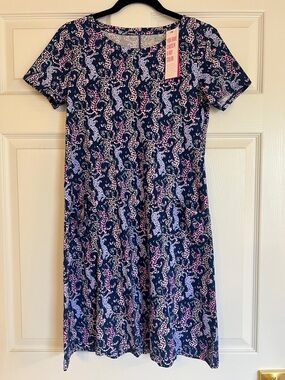 NWT! Lilly Pulitzer Cody Dress with Pink & Lavender Leopard Print S